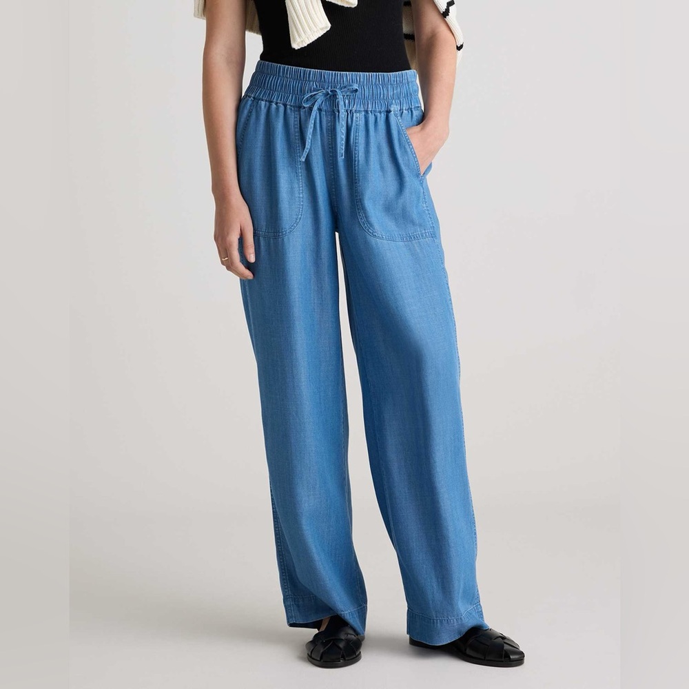 Quince Blue Wide Leg Pants